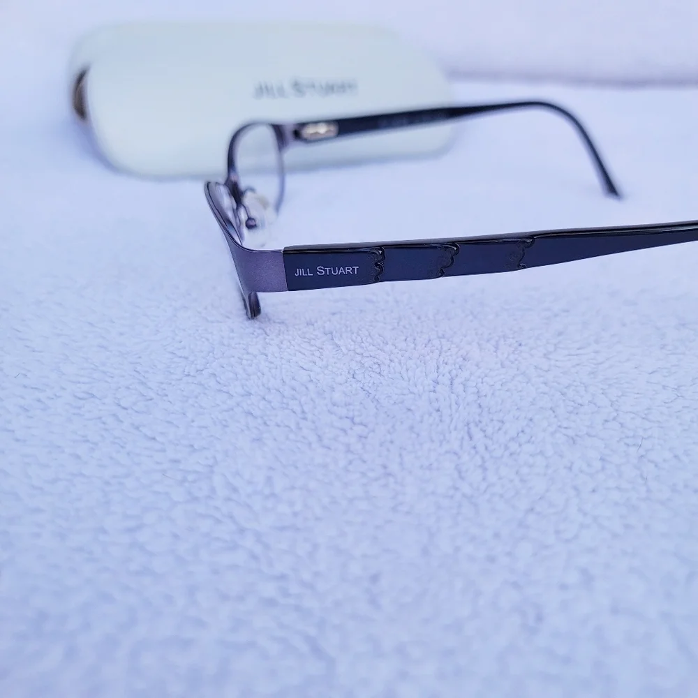 JILL STUART JS308-3 Eyeglasses Frame Metal Lavender Purple Semi Cat Eye Full Rim
